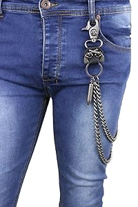 Amazon.com: Men Long Fashion Wallet Chain Strong Bullet Dark